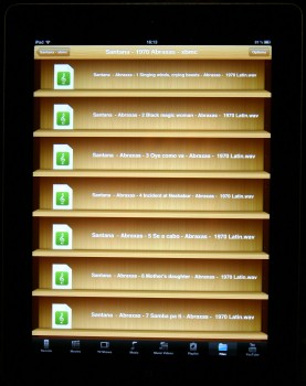 web ipad 72 277x350 Schermata IPAD dei singoli file audio, immediatamente suonabili con un tocco