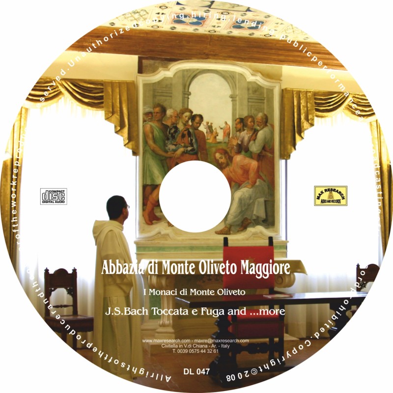 07 DL047 stampa su cd etichetta cd jpg per web 800x800 Monastero Monte Oliveto Maggiore   J.S.Bach Toccata e Fuga and ...more (DL047) 